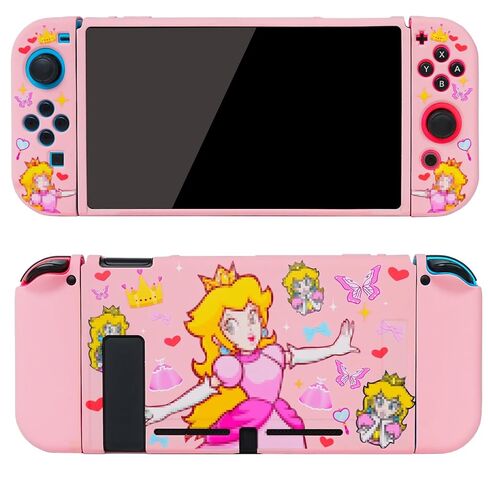 TIKOdirect Protective Case for Switch, Soft Full Skin Protective Cover with Pretty Cute Pattern, Silicone Slim Shockproof Back and Grip Case for Switch, Black in Kuwait