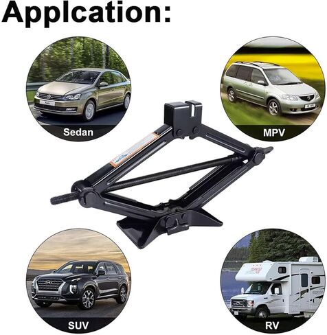 Scissor Lift Jack 2 Ton (4409 lbs) Tire Jack Heavy-Duty Car Jack Kit Universal Tire Jack Tool Kit with Handle for Auto SUV MPV in Saudi Arabia