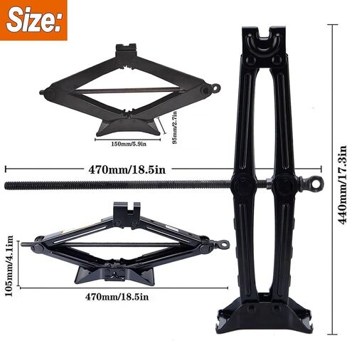 Scissor Lift Jack 2 Ton (4409 lbs) Tire Jack Heavy-Duty Car Jack Kit Universal Tire Jack Tool Kit with Handle for Auto SUV MPV in Saudi Arabia