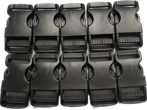 1 inch/25mm Quick Slide Release Plastic Buckles Male and Female Black Clips Dual Adjustable Repairing Parts in Saudi Arabia