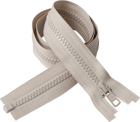 IPEA BSLAM070/03 - Zipper Size #5, Divisible Hinges, Length 70 cm - Width 30 mm, Beige, Pack of 2 in Saudi Arabia