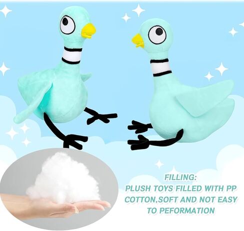 Don't Let The Pigeon Drive The Bus 12'' Pigeon Plush Toy Soft Stuffed Bird Stuffed Animal Toy for Kids Boys Girls Gifts, Home Decor Plushies in Saudi Arabia
