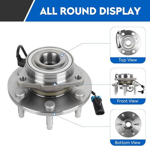 515036 4WD AWD محمل العجلة الأمامية ومجموعة المحور لسيارة Chevy GMC Silverado Sierra Avalanche Yukon XL Suburban 1500 Tahoe Cadillac Escalade ESV EXT، 6Lugs مع مجموعات محمل محور العجلة ABS in Saudi Arabia