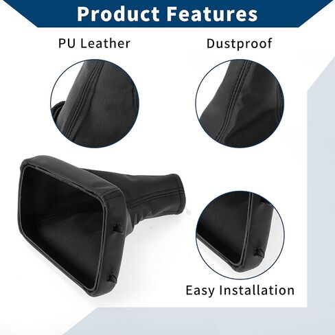 No.24430525/5738392 Gear Shift Stick Gaiter for Opel for Astra 1998-2010 Gear Stick Knob Cover Boot Shift Cover Dustproof Leather 1 Pc Black in Saudi Arabia