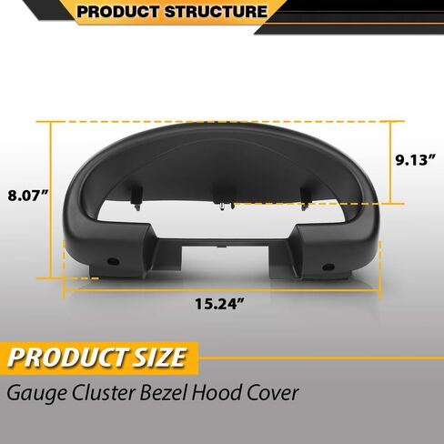 Gauge Hood Cover Cluster Bezel Compatible with Mazda Miata 1990-1993 Replacement for NA01-55-420B-00, NA0155420B00 Black in Saudi Arabia