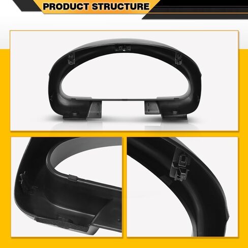 Gauge Hood Cover Cluster Bezel Compatible with Mazda Miata 1990-1993 Replacement for NA01-55-420B-00, NA0155420B00 Black in Saudi Arabia