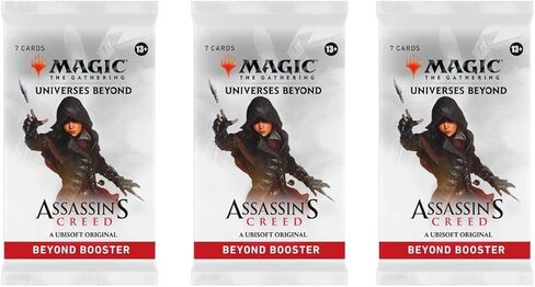 Generic 3 حزم MTG Beyond Booster Pack Lot for Universes Beyond for Assassins Creed in Saudi Arabia