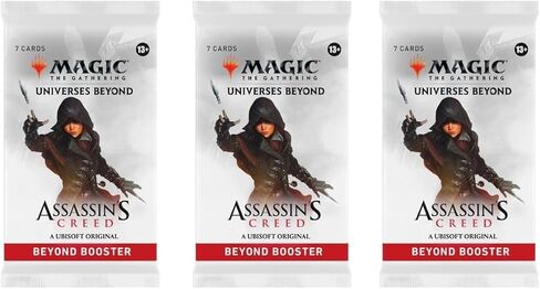 Generic 3 حزم MTG Beyond Booster Pack Lot for Universes Beyond for Assassins Creed in Saudi Arabia