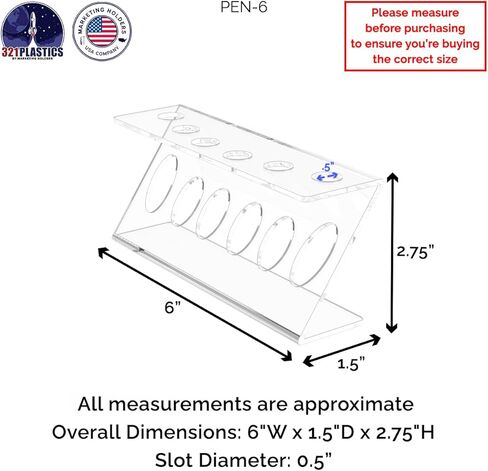 Marketing Holders 120 Slot Pen Holder Clear Acrylic Organizer Desktop Perfect for Beaded Pens Marker Paint or Makeup Brushes Lip Eye Liner Office Craft Supply Retail Department Stores Space Saving in Saudi Arabia
