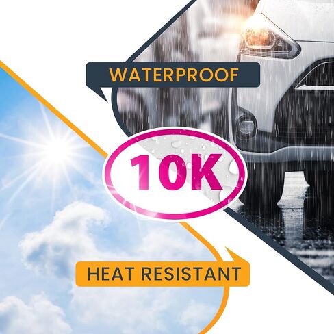 ملصق مغناطيسي بيضاوي وردي ماراثون Magnet Me Up 10K، مقاس 4x6 بوصة، مغناطيس سيارات عالي التحمل لسيارة شاحنة الدفع الرباعي in Kuwait