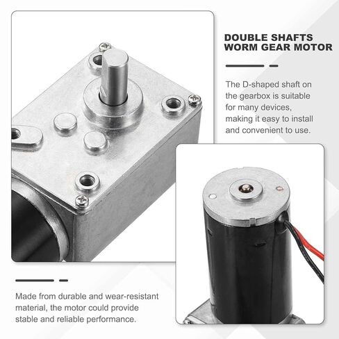 محرك تروس دودة MECCANIXITY DC12V، 160 دورة في الدقيقة 15 مم على شكل حرف D ذاتي القفل عالي عزم الدوران لتقليل سرعة محرك التروس للسيارات والأجهزة المنزلية والروبوتات in Saudi Arabia