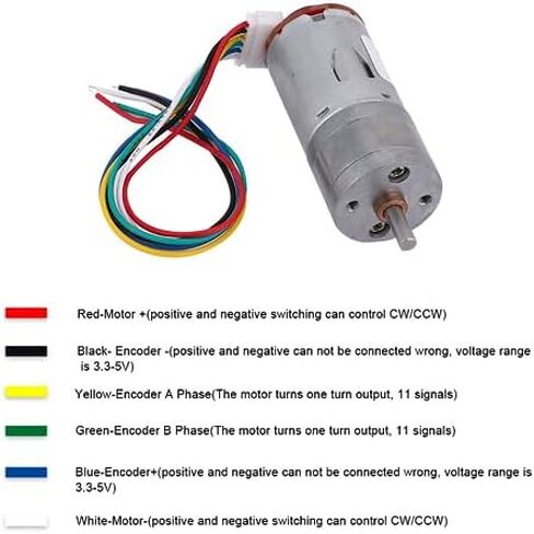 مجموعة الروبوت، محرك تروس التشفير DC12V مع دعامة تثبيت، محرك مغناطيسي 65 مم لنموذج روبوت السيارة الذكية الذي يمكنك صنعه بنفسك، محرك مُجهز، محرك كهربائي in Saudi Arabia