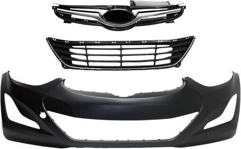 PENSUN Compatible Front Bumper Cover Kit Fit For 2014-2016 Hyundai Elantra Sedan HY1000204 (Front Bumper Cover + Grille) in Saudi Arabia