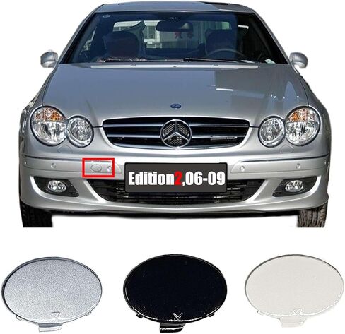 غطاء السحب الأمامي لـ 02-05 مرسيدس بنز CLK W209 Fit 200 220 240 270 280 320 350 500 550 55AMG 63AMG 2002 2003 2004 2005 الوفير هوك غطاء سحب العين in Kuwait