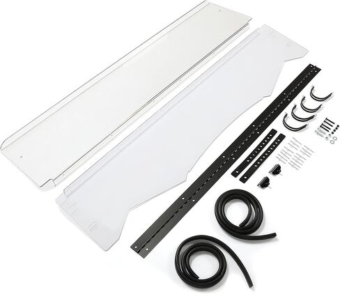 KUAFU 2-IN-1 Flip Windshield Compatible with 2016-2024 Kawasaki KRF800F Teryx/ Teryx4 800 4x4 Folding Down Clear Windscreen in Saudi Arabia