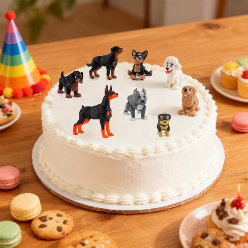 12 قطعة تماثيل كلب مطبوعة ثلاثية الأبعاد، لعبة حيوانات مطبوعة ثلاثية الأبعاد مفصلة وواقعية للكلاب والجراء للأطفال الصغار لعبة تململ للكلب كعكة علوية للحفلات هدايا عيد الميلاد وعيد الميلاد in Kuwait