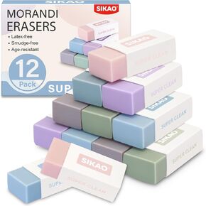 محايات، 12 قطعة من محايات قلم الرصاص للأطفال من سيكاو، مجموعة محايات بيضاء، محايات فنية لرسم الرسم، محايات للفنانين، اللوازم المدرسية المكتبية وأساسيات الفصل الدراسي in Kuwait