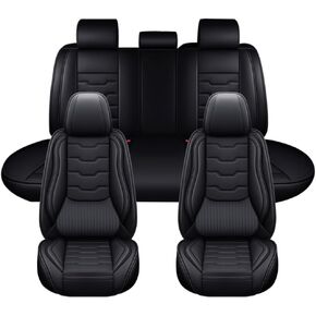 Car Seat Cover for Hyundai Santa Fe 2019-2022,Leather Seat Cover Waterproof, Anti-Slip and Wear Resistant, Easy to Clean and Install, Protect The Original Car Seat (5 Seats Luxury, Black/Red) in Saudi Arabia