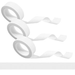 3 Rolls White Washi Tape Self-Adhesive Decorative Painters Tape 32 Feet x 0.6 Inch Washi Tapes Decorative Masking Tapes Duct Craft for Packaging Decor Journals Scrapbooks Planners DIY Gift in Kuwait