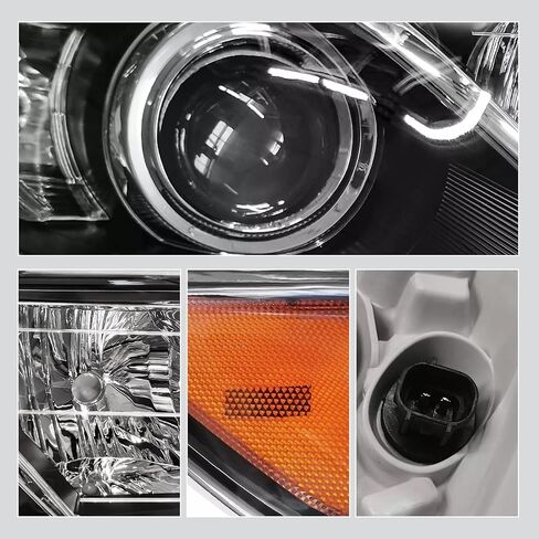 Headlights Assembly for 2012 2013 2014 Toyota Camry Pair Headlamp Set with Chrome Housing Amber Reflector LH&RH in Saudi Arabia