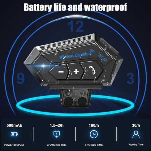 OBEST Motorcycle Helmet Bluetooth Headset 2-Way Motorcycle Intercom Headset with DSP Noise Cancellation Glove-Friendly Controls HI-FI Sound IPX6 Waterproof Universal Fit with Almost Helmet in Saudi Arabia