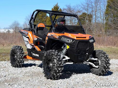SuperATV نصف زجاج أمامي للخدمة الشاقة لـ Polaris RZR 900 / S 900/4 900 (2015-2020) | بولي كربونات شفاف بسمك 1/4 بوصة أقوى 250 مرة من الزجاج وأقوى 25 مرة من الأكريليك | صنع في الولايات المتحدة الأمريكية in Kuwait