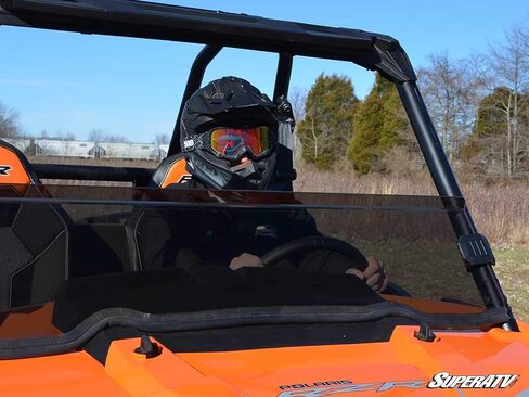 SuperATV نصف زجاج أمامي للخدمة الشاقة لـ Polaris RZR 900 / S 900/4 900 (2015-2020) | بولي كربونات شفاف بسمك 1/4 بوصة أقوى 250 مرة من الزجاج وأقوى 25 مرة من الأكريليك | صنع في الولايات المتحدة الأمريكية in Kuwait
