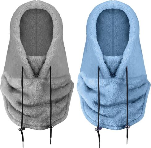Liitrsh 2 Pcs Balaclava Wind Resistant Winter Face Mask for Men Women Fleece Mask Hat Cold Weather Warm Ski Cover Cap Scarf in Saudi Arabia