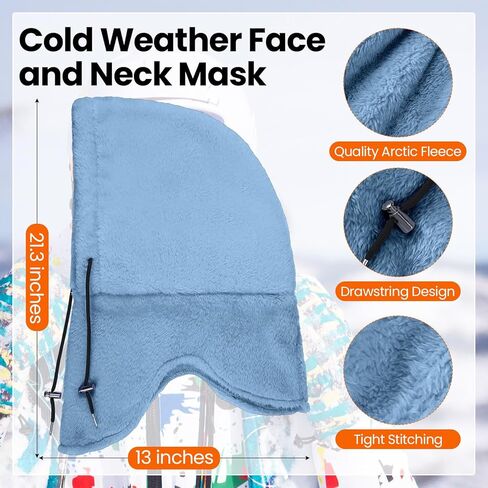 Liitrsh 2 Pcs Balaclava Wind Resistant Winter Face Mask for Men Women Fleece Mask Hat Cold Weather Warm Ski Cover Cap Scarf in Saudi Arabia