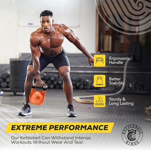 Competition Kettlebell Set - Professional & Beginner Kettlebell Weights 8-48 KG for Women & Men | Powder Coated for Better Grip | Superior Balance & Comfort for High Rep Workouts | Kettlebell Kings in Saudi Arabia