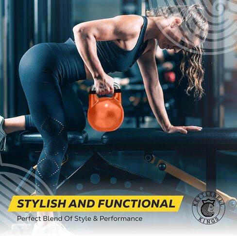 Competition Kettlebell Set - Professional & Beginner Kettlebell Weights 8-48 KG for Women & Men | Powder Coated for Better Grip | Superior Balance & Comfort for High Rep Workouts | Kettlebell Kings in Saudi Arabia