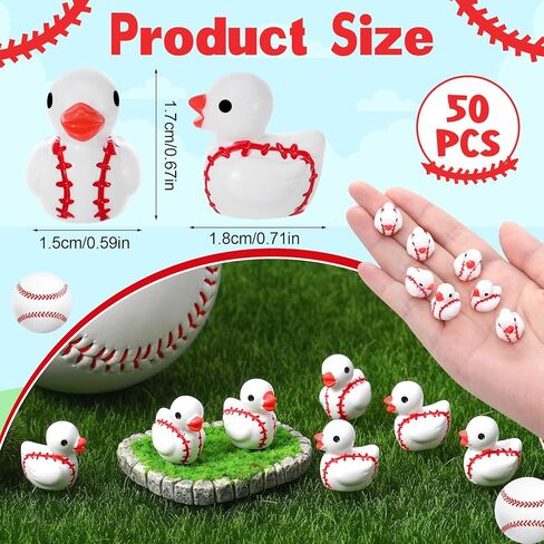 50 Pcs Mini Soccer Ducks Resin Animals Mini Football Ducks Miniature Figurines Bulk Miniature Sports Resin Ducks for Beach Activity Carnival Garden Landscape Ornament Dollhouse Accessories in Kuwait