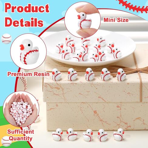 50 Pcs Mini Soccer Ducks Resin Animals Mini Football Ducks Miniature Figurines Bulk Miniature Sports Resin Ducks for Beach Activity Carnival Garden Landscape Ornament Dollhouse Accessories in Kuwait