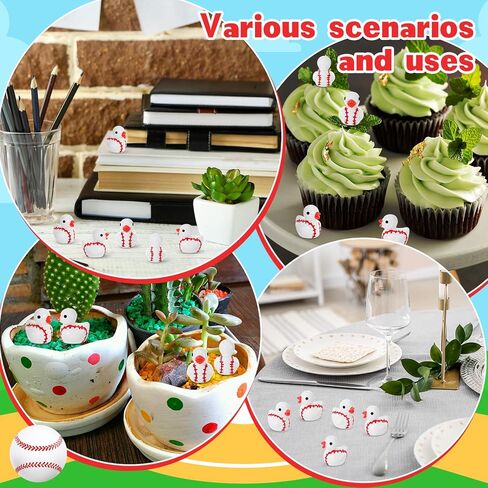50 Pcs Mini Soccer Ducks Resin Animals Mini Football Ducks Miniature Figurines Bulk Miniature Sports Resin Ducks for Beach Activity Carnival Garden Landscape Ornament Dollhouse Accessories in Kuwait