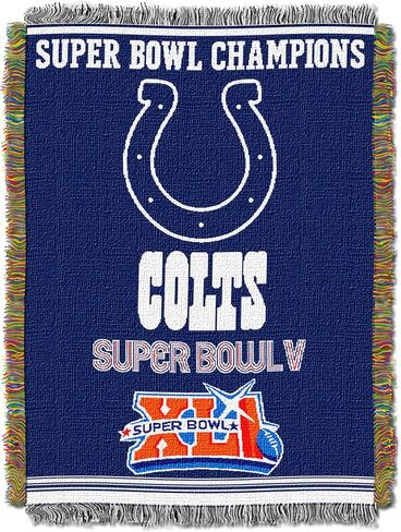Northwest NFL Indianapolis Colts Woven Tapestry Throw Blanket, 48" x 60", Commemorative in Saudi Arabia
