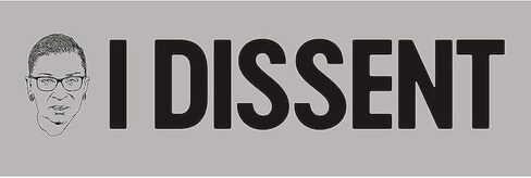 CafePress I Dissent Ruth Bader Ginsburg Car Magnet 10 X 3 10" x 3", Bumper Magnet in Saudi Arabia