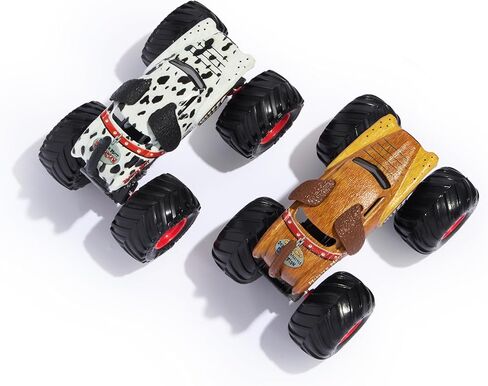 Monster Jam، Monster Mutt Vs. شاحنات الوحش الدلماسية المصبوبة، مقياس 1:64، ألعاب أطفال للأولاد من سن 3 سنوات فما فوق in Saudi Arabia