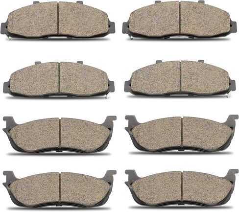 D679-7558 D879-7584 مجموعة وسادات فرامل قرصية أمامية وخلفية من السيراميك متوافقة مع Ford F-150 1997-2003، لينكولن بلاكوود 2002، Ford F-150 Heritage 2004، 8 قطع in Saudi Arabia