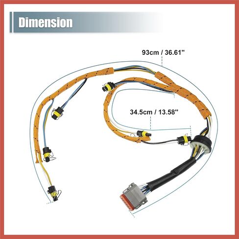 ACROPIX Engine Fuel Injector Wiring Harness for CAT for Caterpillar C7 Engine Excavator 2225917 Fuel Injector Wiring Harness Assembly Car Parts in Saudi Arabia