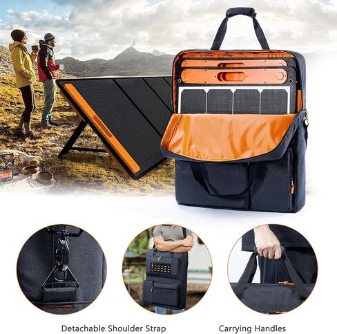 Travel Carrying Case Compatible with Jackery SolarSaga 100W 100X 200W - Solar Panel Storage Bag for 2 Battery Panels with Multiple Pocket in Saudi Arabia