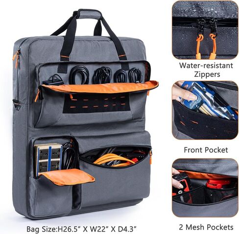Travel Carrying Case Compatible with Jackery SolarSaga 100W 100X 200W - Solar Panel Storage Bag for 2 Battery Panels with Multiple Pocket in Saudi Arabia