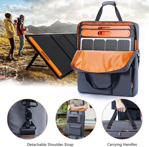 Travel Carrying Case Compatible with Jackery SolarSaga 100W 100X 200W - Solar Panel Storage Bag for 2 Battery Panels with Multiple Pocket in Saudi Arabia