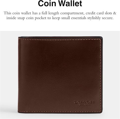 Coach Coin Wallet, Charcoal/Black in Saudi Arabia