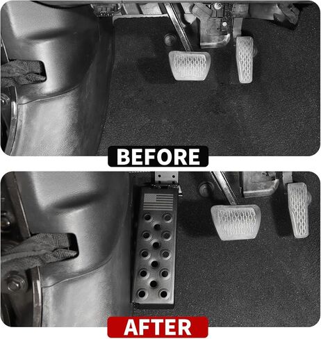 JeCar Dead Pedal Left Side Foot Rest Kick Panel Compatible with Jeep Wrangler JL JLU 2018-2023 & Gladiator JT, American Flag (NOT Fit 4xe Model) in Saudi Arabia