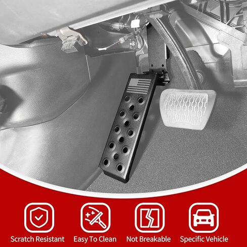 JeCar Dead Pedal Left Side Foot Rest Kick Panel Compatible with Jeep Wrangler JL JLU 2018-2023 & Gladiator JT, American Flag (NOT Fit 4xe Model) in Saudi Arabia