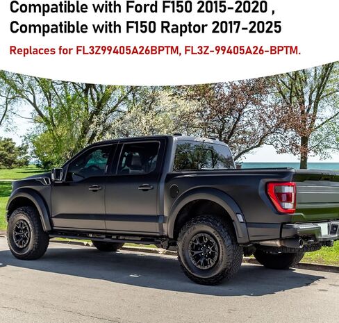 متوافق مع غطاء باب الوقود Ford F150 2015-2020/F-150 Raptor 2017-2025، غطاء غطاء غاز غير مطلي بديل لغطاء باب حشو الوقود يحل محل FL3Z99405A26BPTM FL3Z-99405A26-BPTM in Kuwait