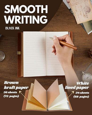 هدايا البيانو من إنوبيتا للرجال والنساء، دفتر ملاحظات من الجلد النباتي مقاس 7 × 5 بوصات للاعبي البيانو وعازفي البيانو ودفتر رسم قابل لإعادة الملء ومذكرات سفر ومخطط مبطن لعيد الميلاد والكريسماس in Kuwait