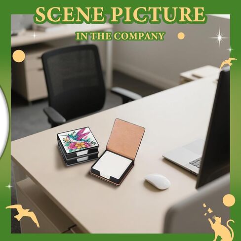Diamond Art Kits for Adults Sticky Note Holder, Diamond Painting Notes Box Diamond Dots Decoration Gem Arts and Diamond Office Desk Supplies Contains 160 Sheets of Paper Hummingbird in Saudi Arabia
