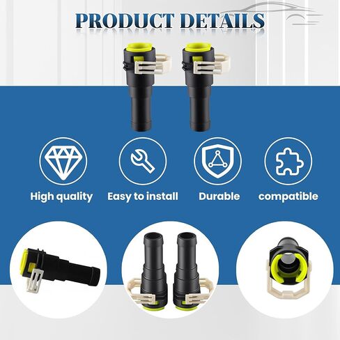 D651-61-240 Cooling Heater Water Hose Connector 2Pcs Leak-Proof Cooling System Connector with Secure Seal for Mazda 2/3/5/6 2004-2012 Models Car Repair Kit Replacement in Saudi Arabia