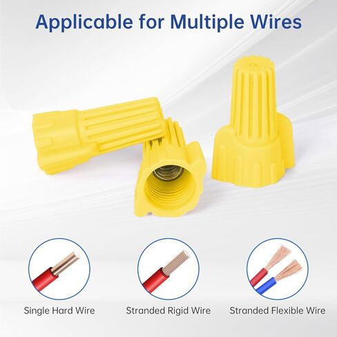 400PCS Red Wire Connectors Nuts, Winged Electrical Wire End Connectors Caps, Easy Twist-On Screw On Type Connectors for 22-8 AWG,HS P12 Screw Terminals for Connect Electrical Wiring in Kuwait